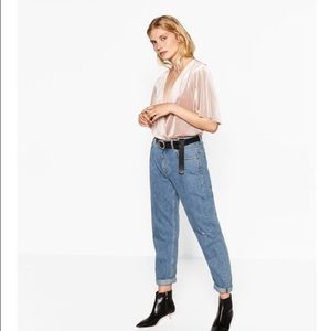 ZARA Crushed Velvet Bodysuit